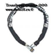 Трос противоугонный мото/скутер FS5001 8х120 см (классика,снаружи текстильный,внутри цепь, 2 ключа)