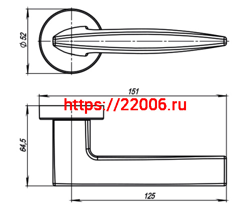 Ручка Armadillo (Армадилло) раздельная R.URB52.SQUID (SQUID URB9) CP-8 хром фото 5