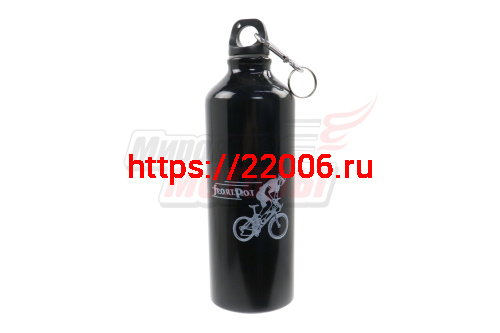 Фляжка питьевая 750 мл (алюминий),черная