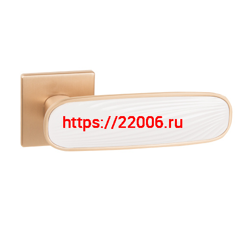 Ручка Punto (Пунто) раздельная K.EST.Q52.SHADE SSG/WH-39 сатинированное золото/белый