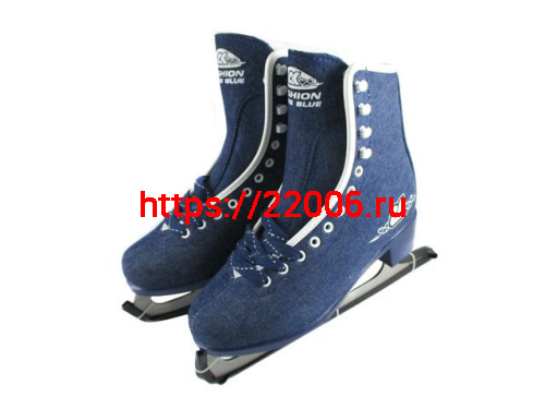 Коньки женские фигурные FASHION Blue JEANS 32 размер 50144 Коньки женские фигурные FASHION Blue JEANS 32 размер 50144