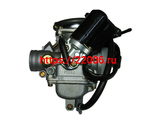 Карбюратор 4х такт. GY6-150 (заслонка d24мм) FT125/150 (1713) LK-180GY-2 фото 3