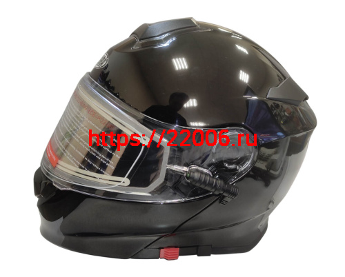 Шлем модуляр COBRA EC H271, черный глянцевый СНЕГОХОДНЫЙ, размер S фото 3
