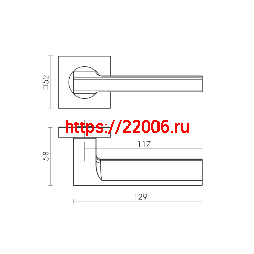 Ручка Fuaro (Фуаро) раздельная K.KM52.SAMPLE (SAMPLE KM) BL-24 черный фото 2