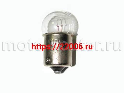 Лампа поворота G18 12V 10W цоколь 1 контакт прозрачная