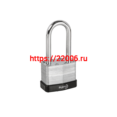 Замок Punto (Пунто) навесной PK-6540L 3 key англ. длинная дужка фото 2