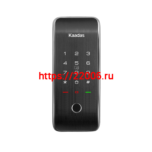 Замок накладной электронный Kaadas R6-5 с отпечатком пальца, черный СНЯТ С ПРОИЗВОДСТВА