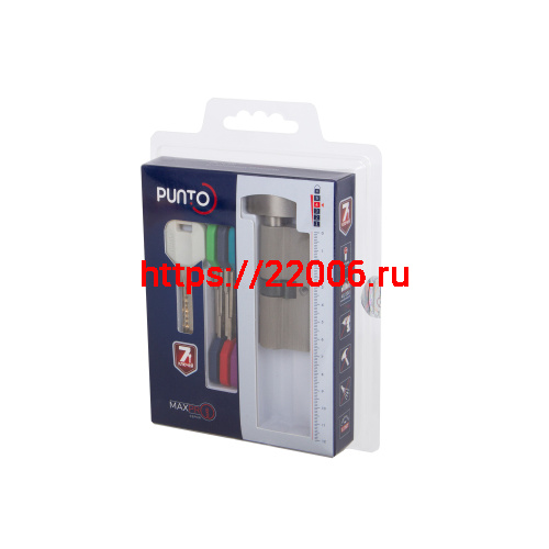 Цилиндровый Punto (Пунто) механизм MaxPro7002Knob80mm(40+10+30) SN никель 7key с вертушкой фото 3