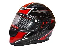 Шлем интеграл COBRA JK313, черный с красным(2), черный/синий(9), размеры L