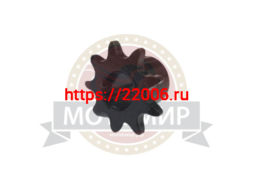 Звезда  9 зуб. (520) цепи, 15.875шаг, на вал d22мм, h28мм, шпонка 7мм, мотобуксировщик