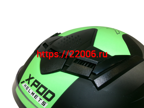 Шлем TVS RACING (Индия) XPOD DULL BLACK NEON GREEN размер M фото 8