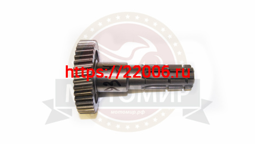 Вал редуктора 157QMJ (ATV150) T150 ведомый с шестерней L-112 мм*(D25/D30 мм) 40 зуб (НАБОР)