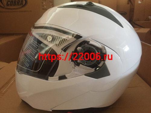 Шлем модуляр COBRA JK105, белый(3), с очками, размеры S фото 2