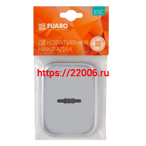 Накладка Fuaro (Фуаро) на сувальдный замок ESC.S.XL/K.486 CP (SC 486-S SQ XL) со шторкой хром (1шт.) фото 3