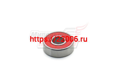 Подшипник колеса на самокат, Abec-9 (высокое кач-во, пластиковый пыльник красного цвета)