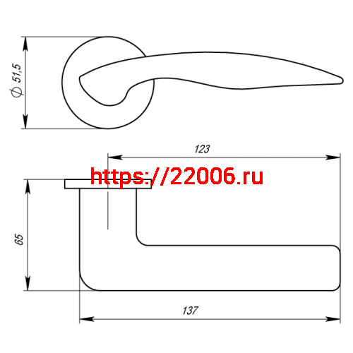 Ручка Armadillo (Армадилло) раздельная R.URS52.WAVE (WAVE URS) BL-26 черный фото 4