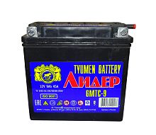 Аккумулятор 12В  9 А/ч, г.Тюмень Лидер (6МТС-9) под болт(140х75х135) обрат. пол., Кислот. Сухозарядж