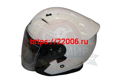 Шлем открытый YM-637 "YAMAPA", белый, размер S (с антикрылом) NEW фото 4 Шлем открытый YM-637 "YAMAPA", белый, размер S (с антикрылом) NEW фото 4