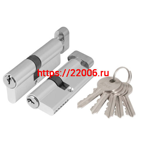 Цилиндровый Ajax (Аякс) механизм (AZ102/70) AZ1002Knob70 (30+10+30) CP хром