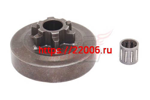 Барабан сцепления-звездочка "Цыганка" 25 цельная (с подш) 3/8-6 d57 (Forza,Patriot,BGT,Carver,SD-Master)