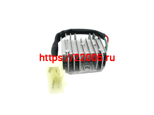 Реле регулятор напряжения 152QMI, 157QMJ 125/150cс (1 штекер широкий "папа" 4 контакта) ТММР Реле регулятор напряжения 152QMI, 157QMJ 125/150cс (1 штекер широкий "папа" 4 контакта) ТММР