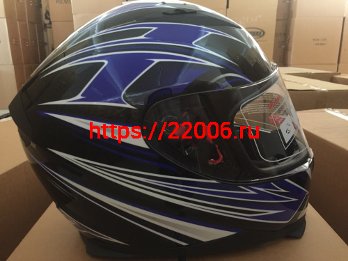 Шлем интеграл COBRA JK313, черный с красным(2), черный/синий (9), размеры S фото 3