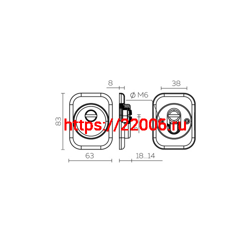 Броненакладка Fuaro (Фуаро) DEF.XL/K-EXT.4286 (DEF 4286 SQ XL) SSC-16 сатинированный хром фото 3