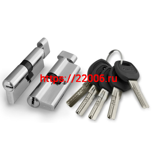 Цилиндровый Punto (Пунто) механизм (A202/80) A2002Knob80(40+10+30) с вертушкой SN никель