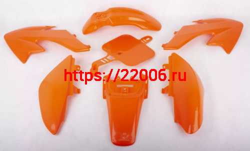 Комплект пластика для питбайка CRF50 (оранжевый) Комплект пластика для питбайка CRF50 (оранжевый)