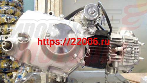 Двигатель 1P52FMН 110см3 эл.стар, 4МКПП по кругу, Delta, Alpha (СЕРЕБРИСТЫЙ)