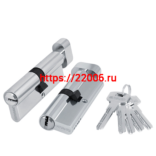Цилиндровый Fuaro (Фуаро) механизм (200 ZM/80) 2000ZMKnob80(35+10+35) CP хром 5Key с вертушкой